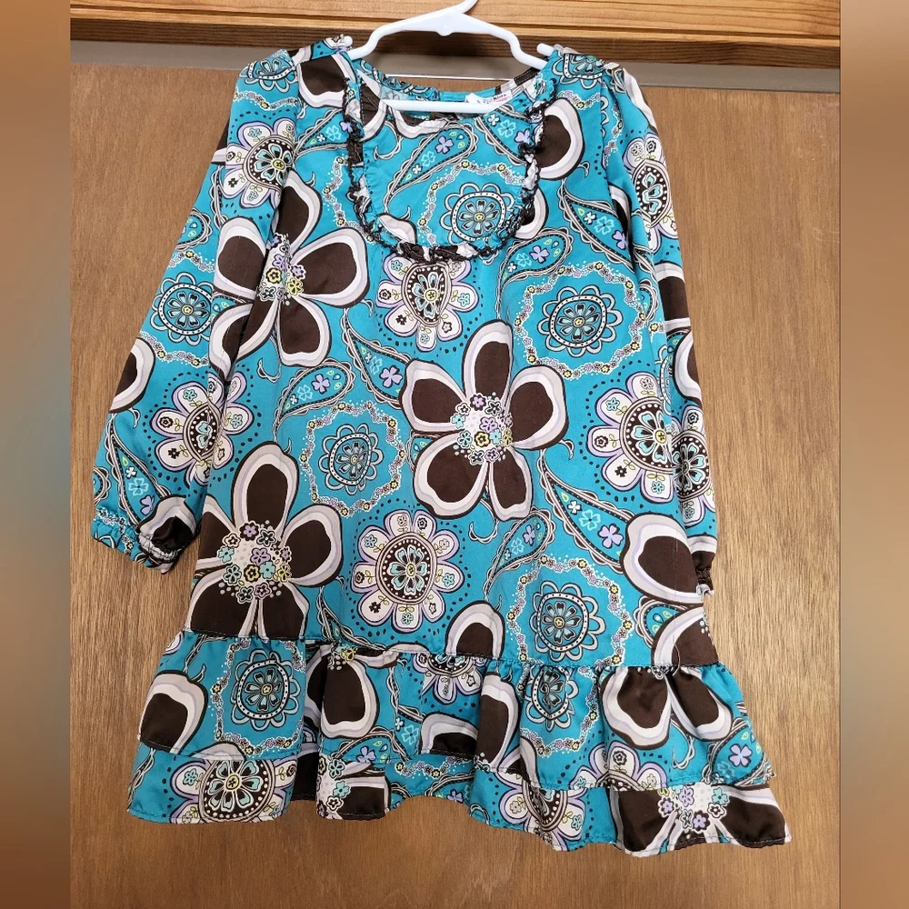 Oshkosh Boho dress 5T, Blue/brown